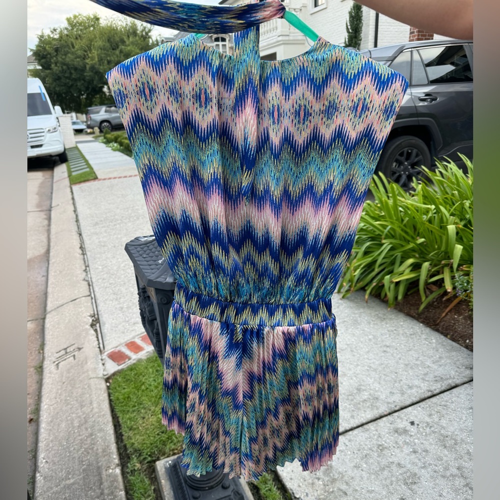 Ramy Brook Goldie Chevron Sleeveless Romper - Picture 6 of 8